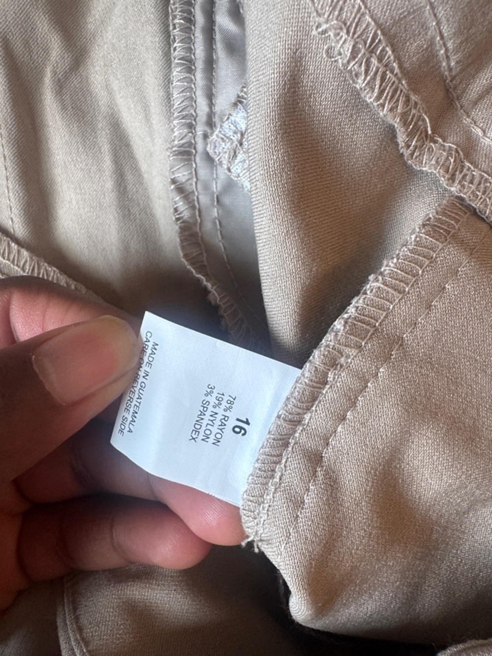 Briggs Khaki Comfort Waist Pull On Dress Pants SIZE 16 NWT - Picture 5 of 6